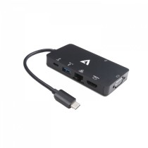 Hub USB V7 V7UC-U3CRJ45HDVG-BLK Schwarz