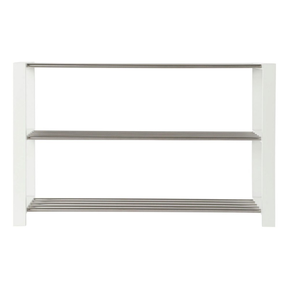 Shoe Rack DKD Home Decor 8424001835041 White Multicolour Silver Wood Metal 80 x 30 x 50 cm