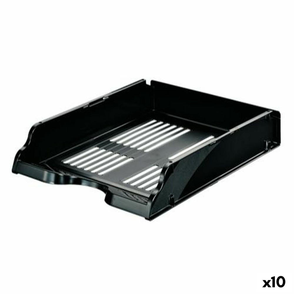 Filing Tray Esselte Black polystyrene 26 x 7,6 x 33,6 cm (10 Units)