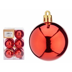 Lot de boules de Noël Rouge Plastique Ø 5 cm (36 Unités)