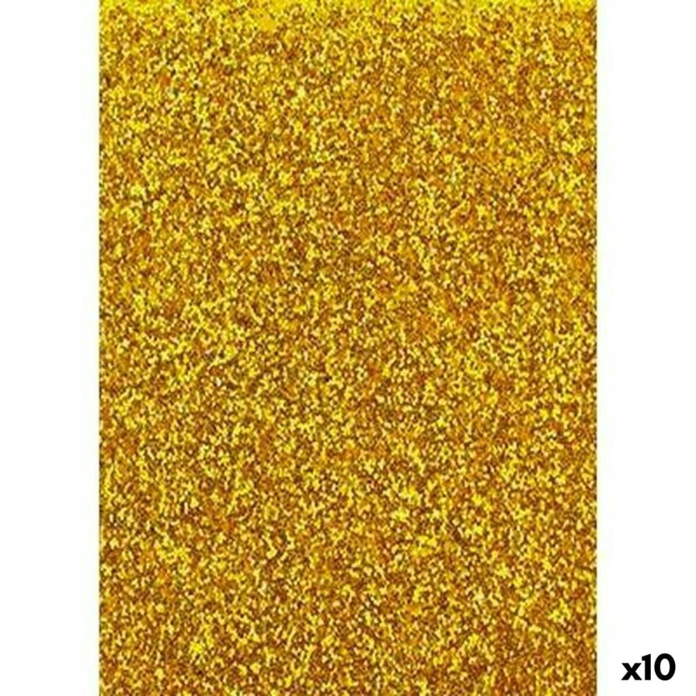 Papier Fama Glitter Doré Feuille de Mousse 50 x 70 cm (10 Unités)