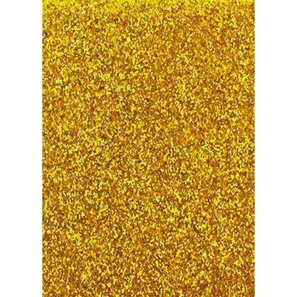 Paper Fama Glitter Golden Eva Rubber 50 x 70 cm (10 Units)