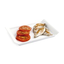 Plateau apéritif Quid Gastro Fresh 26 x 18 cm Céramique Blanc (6 Unités)