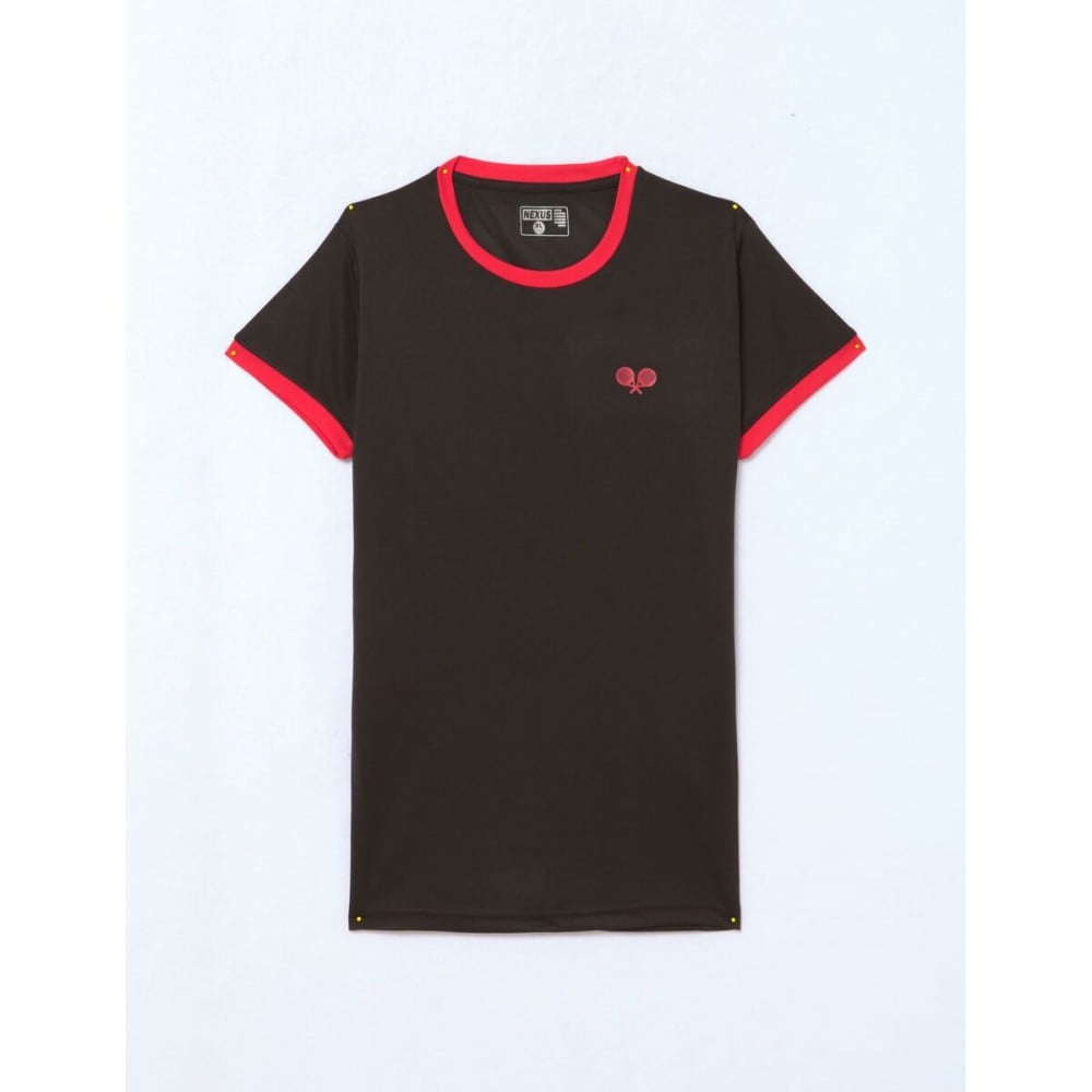 T-shirt à manches courtes femme Nexus CAMIGUIN Noir Rouge