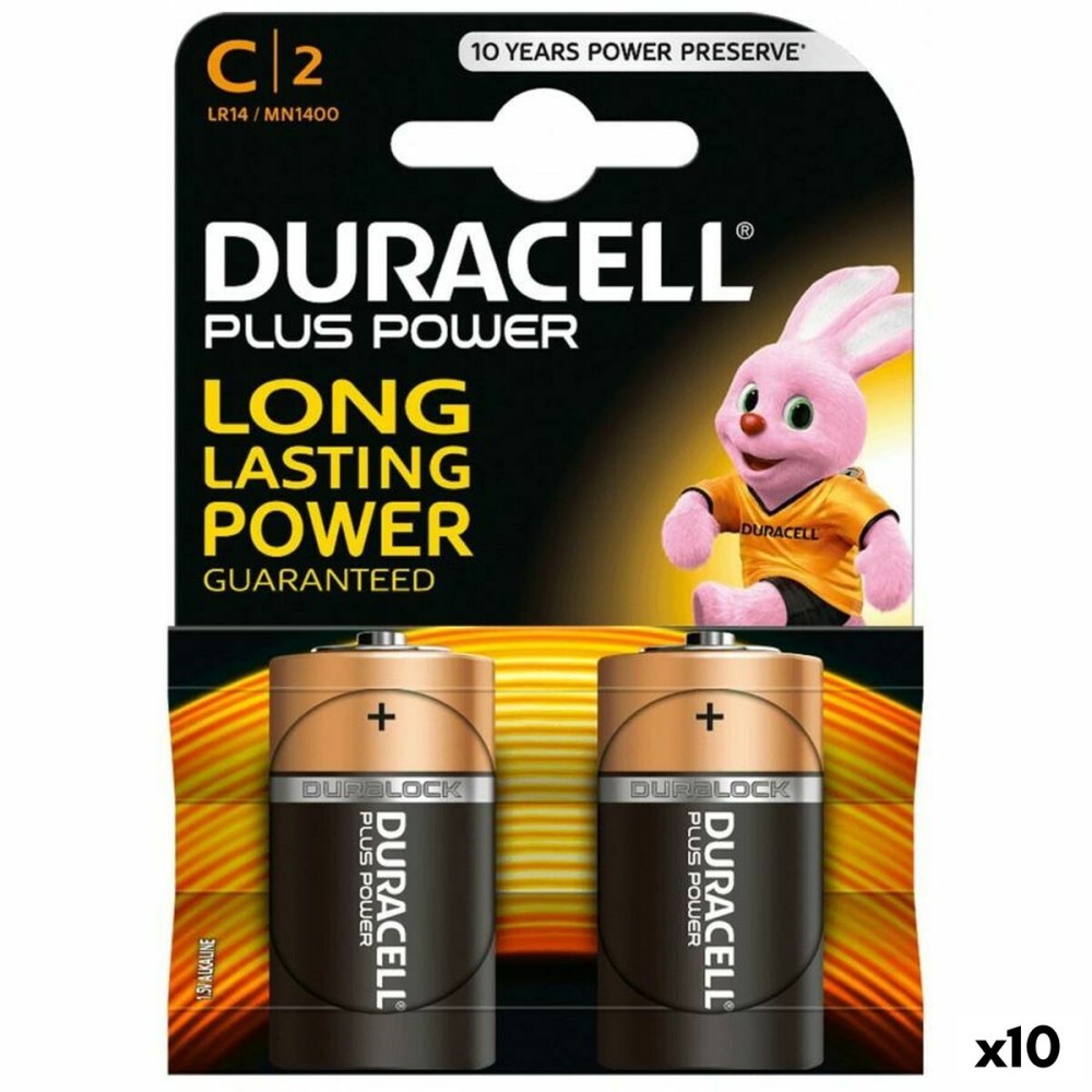 Batterien DURACELL Plus Power L2 CLR14 1,5 V LR14 (10 Stück)