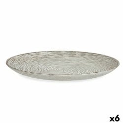 Centre de Table Spirale Blanc Bois MDF 34,5 x 3 x 34,5 cm (6 Unités)