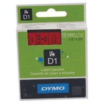 Ruban Laminé pour Etiqueteuses Dymo D1 45017 12 mm LabelManager™ Rouge Noir (5 Unités)