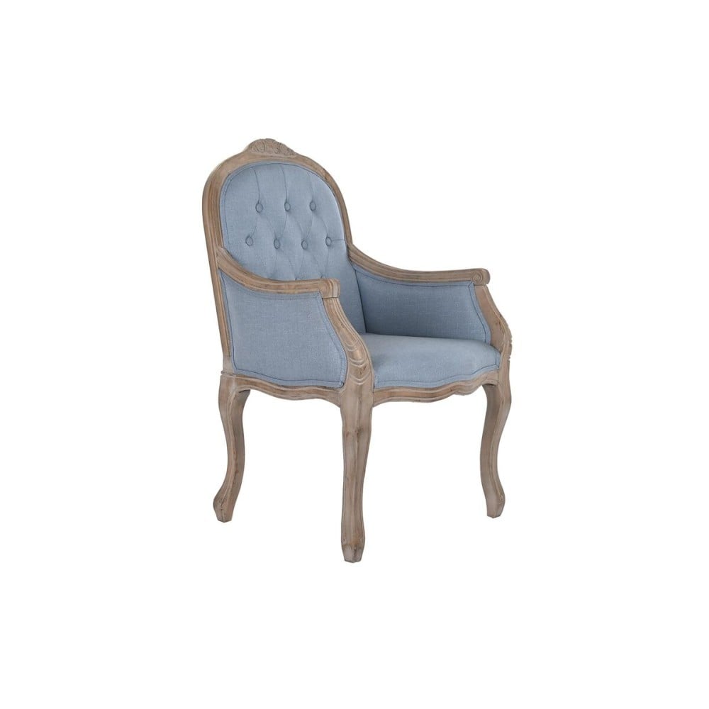 Chaise de Salle à Manger DKD Home Decor Bleu Naturel 30 x 40 cm 62 x 55 x 100 cm 63,5 x 50 x 102 cm