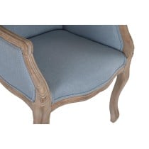 Chaise de Salle à Manger DKD Home Decor Bleu Naturel 30 x 40 cm 62 x 55 x 100 cm 63,5 x 50 x 102 cm