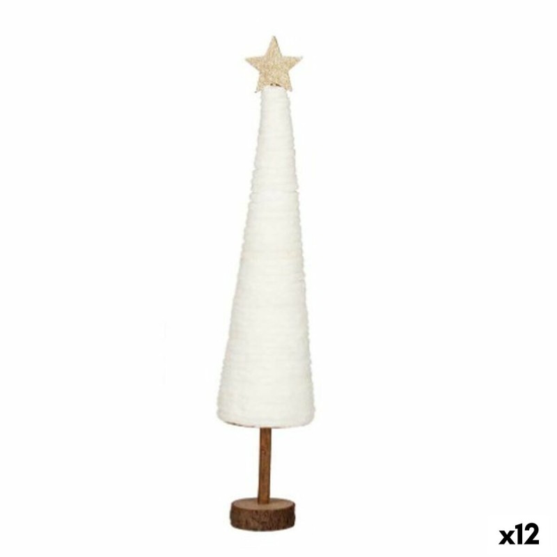 Sapin de Noël Blanc Doré 8,5 x 43 x 8,5 cm (12 Unités)