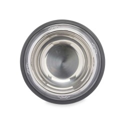 Dog Feeder Silver Grey Rubber Metal 35 x 0,03 x 25 cm (24 Units)