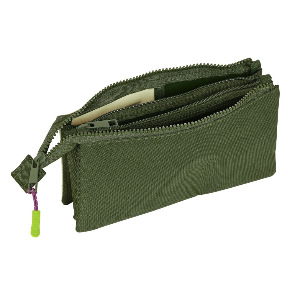 Dreifaches Mehrzweck-Etui Munich Bright khaki grün 22 x 12 x 3 cm