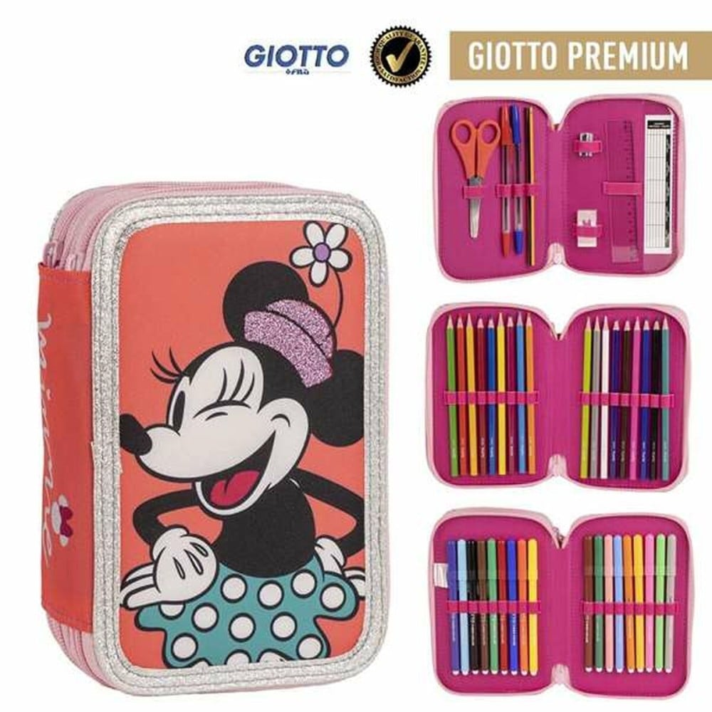 Triple Pencil Case Minnie Mouse Multicolour