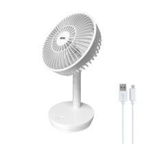 Table Fan EDM 33501 White 5 W 4 W 16,5 x 18,5 cm 17 x 13 x 26 cm Rechargeable USB