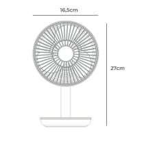 Table Fan EDM 33501 White 5 W 4 W 16,5 x 18,5 cm 17 x 13 x 26 cm Rechargeable USB