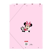 Reliure à anneaux Minnie Mouse Naive Rose A4 26 x 33.5 x 2.5 cm