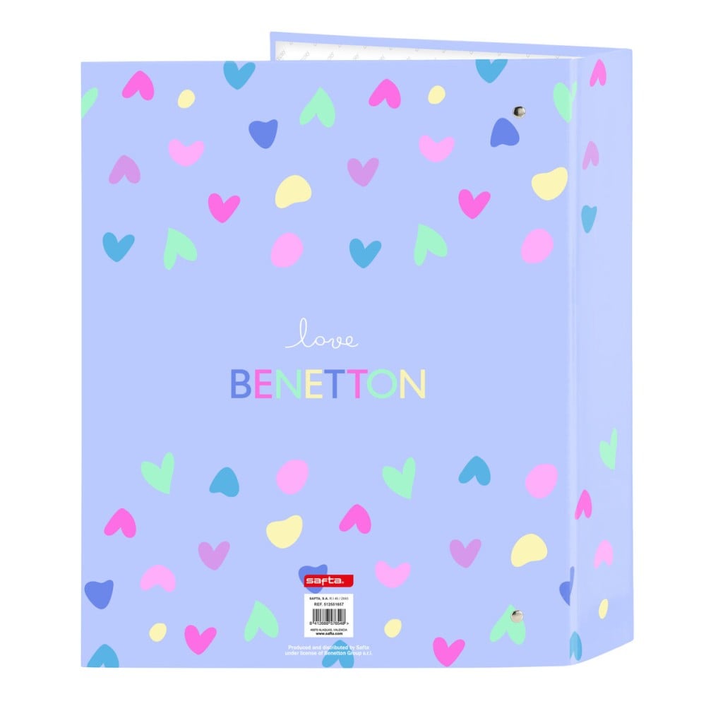 Ring binder Benetton Lila Lilac A4 27 x 33 x 6 cm