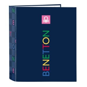 Ring binder Benetton Damero Navy Blue A4 27 x 33 x 6 cm