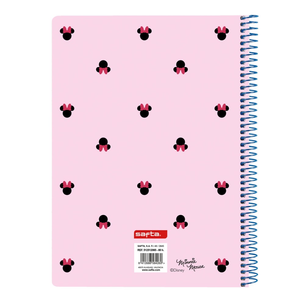 Cahier à Spirale Minnie Mouse Naive Rose 80 Volets