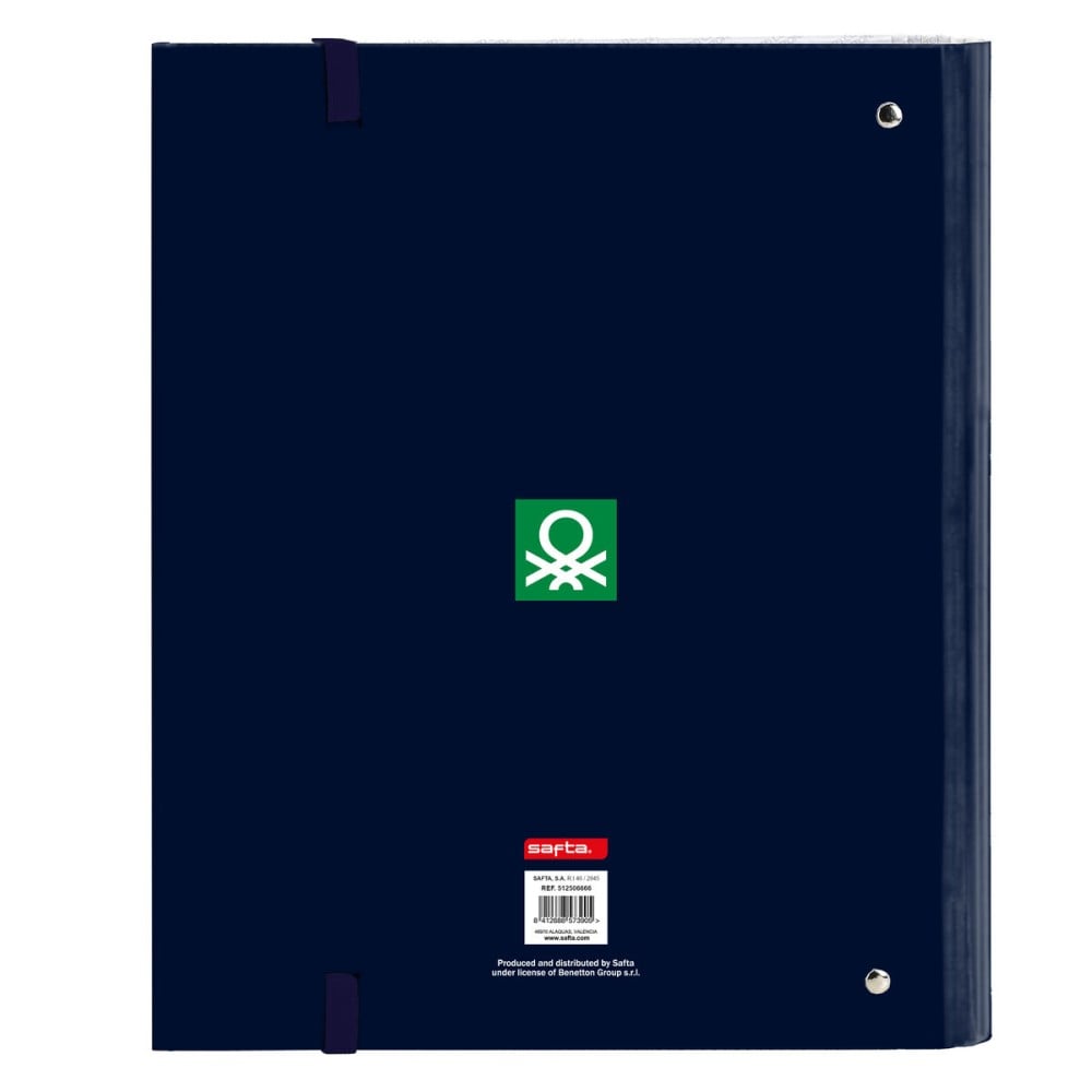 Ring binder Benetton Flag Navy Blue 27 x 32 x 3.5 cm