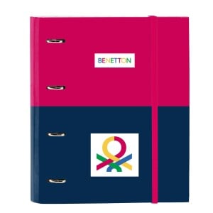 Ring binder Benetton Cherry Cherry Navy Blue 27 x 32 x 3.5 cm