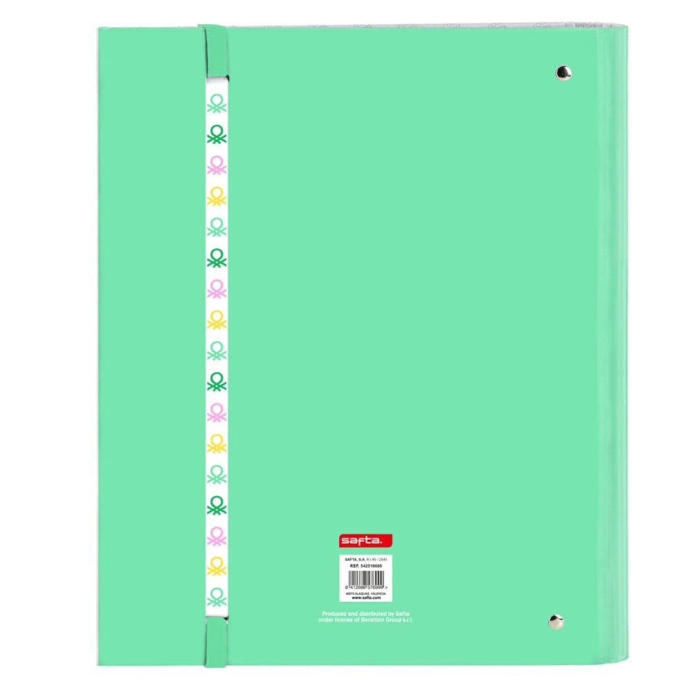 Ring binder Benetton Mint Green 27 x 32 x 3.5 cm