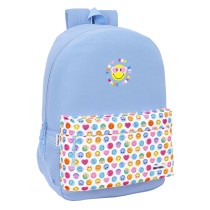 Cartable Smiley Joyful Bleu Multicouleur 30 x 46 x 14 cm