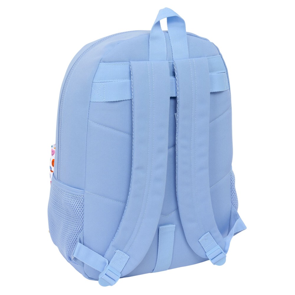 Schulrucksack Smiley Joyful Blau Bunt 30 x 46 x 14 cm