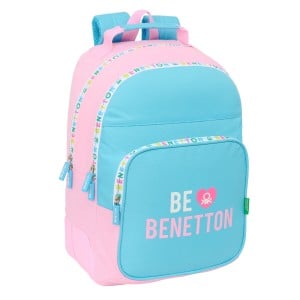 Cartable Benetton Unique Rose Turquoise 32 x 42 x 15 cm