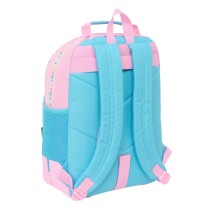 School Bag Benetton Unique Pink Turquoise 32 x 42 x 15 cm