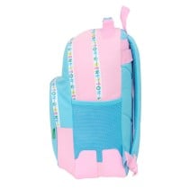 School Bag Benetton Unique Pink Turquoise 32 x 42 x 15 cm