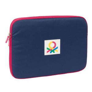 Housse d'ordinateur portable Benetton Cherry Cerise Blue marine 15,6'' 39,5 x 27,5 x 3,5 cm