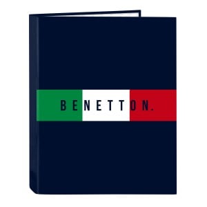 Ring binder Benetton Flag Navy Blue A4 26.5 x 33 x 4 cm