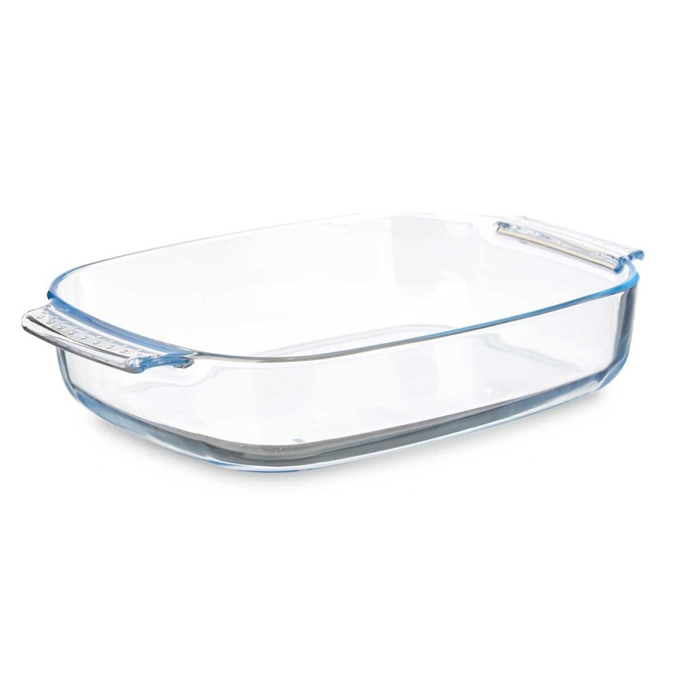 Plat à Gratin Vivalto T3-38 Transparent Verre Borosilicaté 3,8 L 38 x 6,5 x 25,4 cm Avec des poignées (6 Unités)