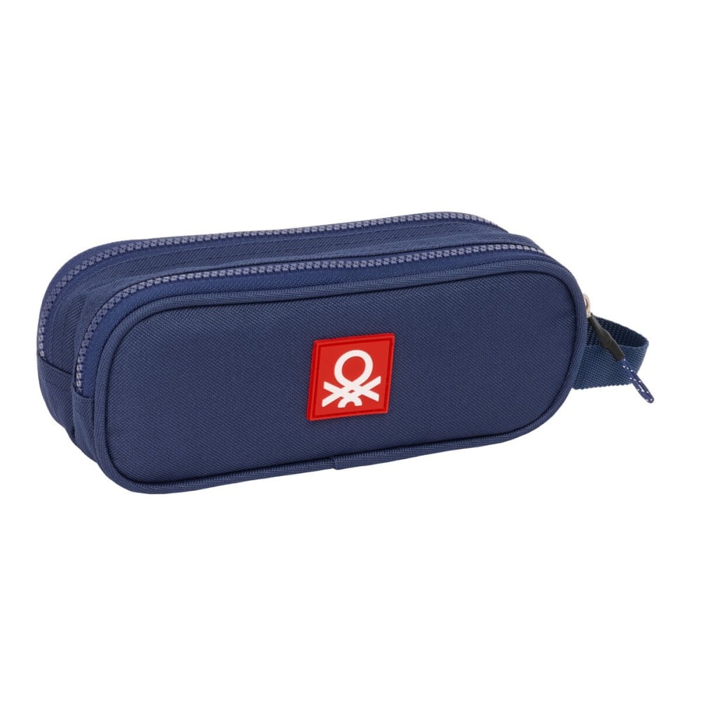 Zweifaches Mehrzweck-Etui Benetton Flag Marineblau 21 x 8 x 6 cm