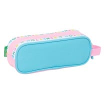 Double Carry-all Benetton Unique Pink Turquoise 21 x 8 x 6 cm