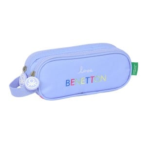 Zweifaches Mehrzweck-Etui Benetton Lila Lila 21 x 8 x 6 cm