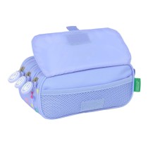 Trousse Fourre-Tout Triple Benetton Lila Lila 21,5 x 10 x 8 cm