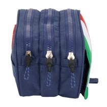 Dreifaches Mehrzweck-Etui Benetton Flag Marineblau 21,5 x 10 x 8 cm