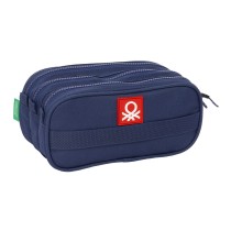 Dreifaches Mehrzweck-Etui Benetton Flag Marineblau 21,5 x 10 x 8 cm