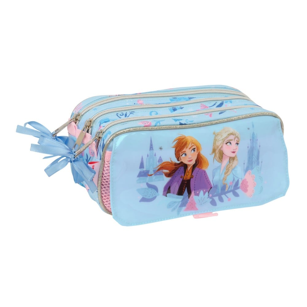 Dreifaches Mehrzweck-Etui Frozen Ice magic Hellblau 21,5 x 10 x 8 cm