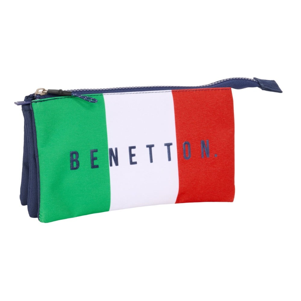 Dreifaches Mehrzweck-Etui Benetton Flag Marineblau 22 x 12 x 3 cm