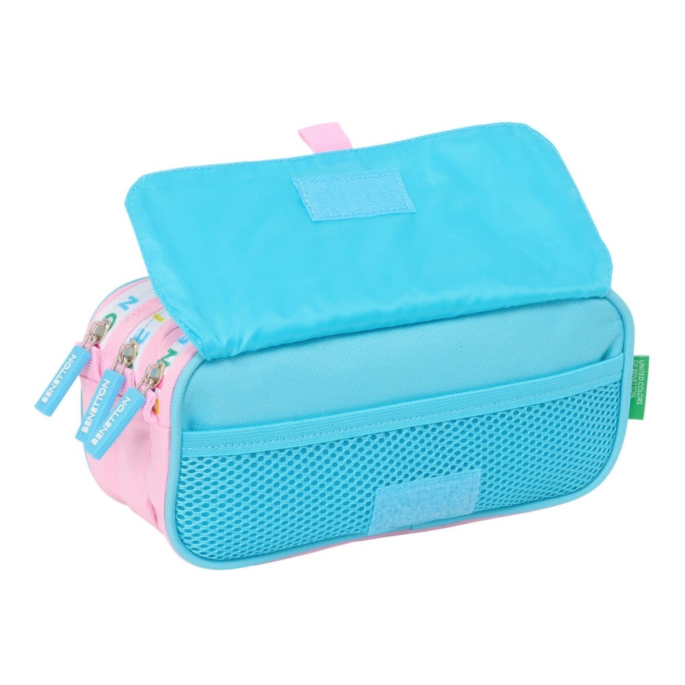 Triple Carry-all Benetton Unique Pink Turquoise 21,5 x 10 x 8 cm