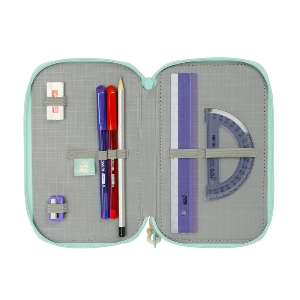 School Case with Accessories Disney Blue 12,5 x 19,5 x 5,5 cm 37 Pieces