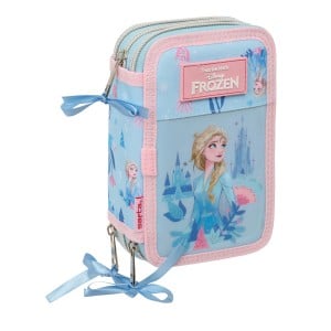 School Case with Accessories Frozen Ice magic Light Blue 12,5 x 19,5 x 5,5 cm 37 Pieces