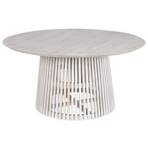 Table de Salle à Manger Home ESPRIT Blanc bois mindi 150 x 150 x 75 cm