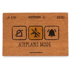 Paillasson Airplane Mode Jaune Naturel 60 x 1 x 40 cm (12 Unités)