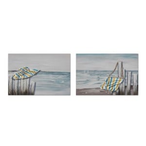 Bild DKD Home Decor Strand Mediterraner (90 x 2,5 x 60 cm) (2 Stück)