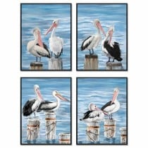 Bild DKD Home Decor Fugl Mediterraner (53 x 3,5 x 73 cm) (4 Stück)