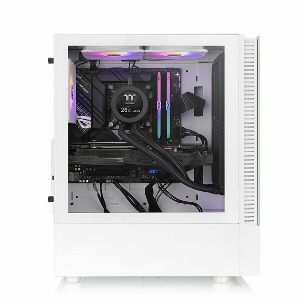 ATX Semi-Tower Gehäuse THERMALTAKE View 200 TG Snow ARGB Weiß